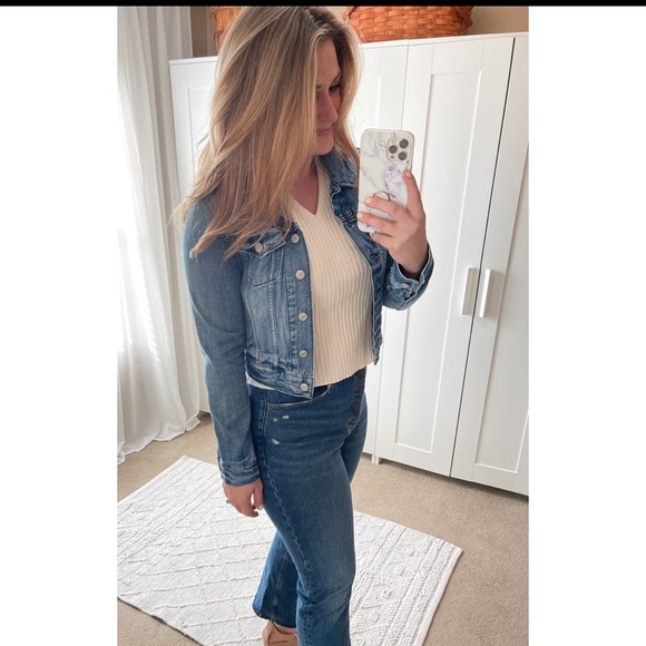 Women’s Levi’s Silver Tag original Denim button up Denim Western Jacket Small - Picture 2 of 13